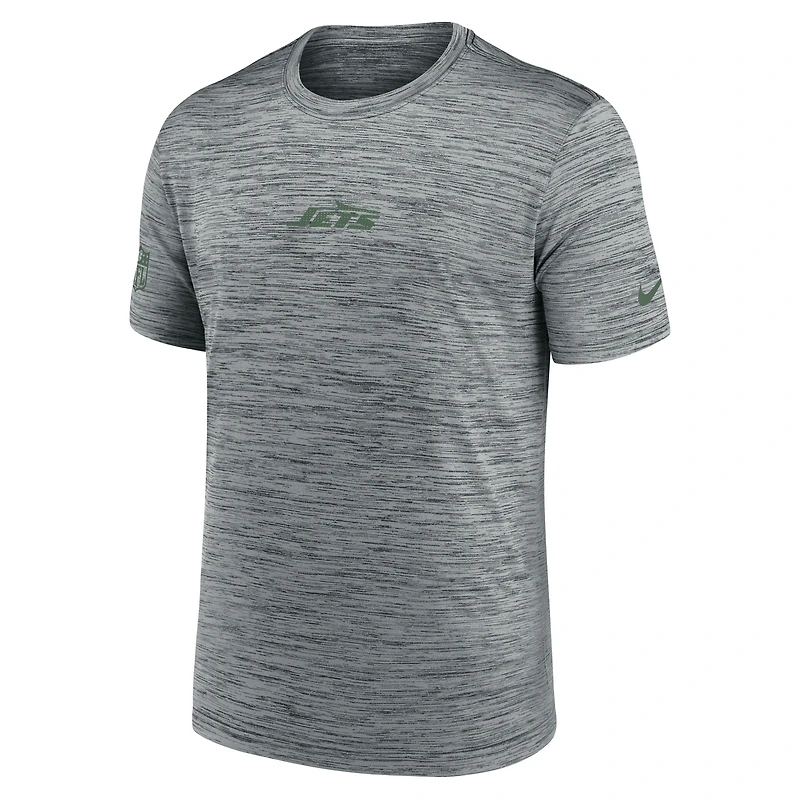 T-shirt Nike gris New York Jets Sideline Velocity Dri-FIT pour homme