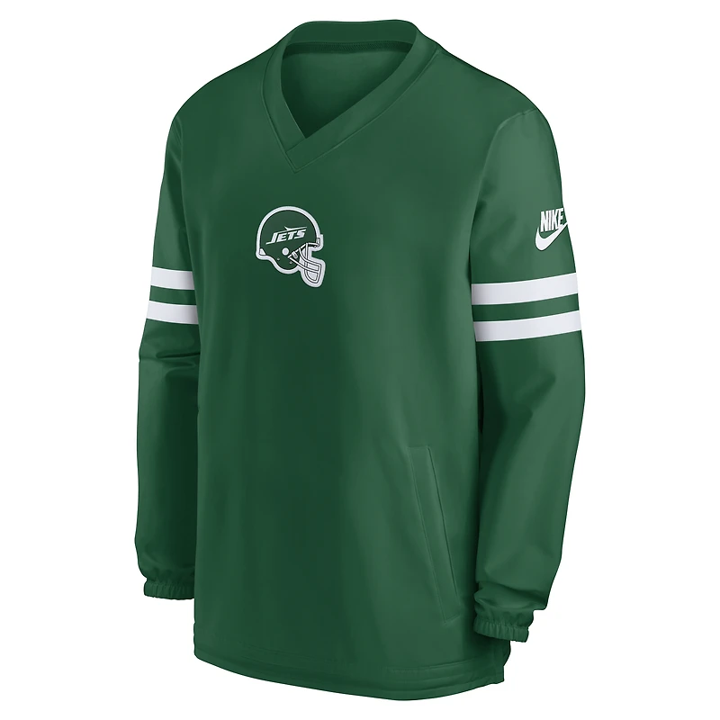 Men's Nike  Green New York Jets 2023 Sideline V-Neck Pullover Windshirt