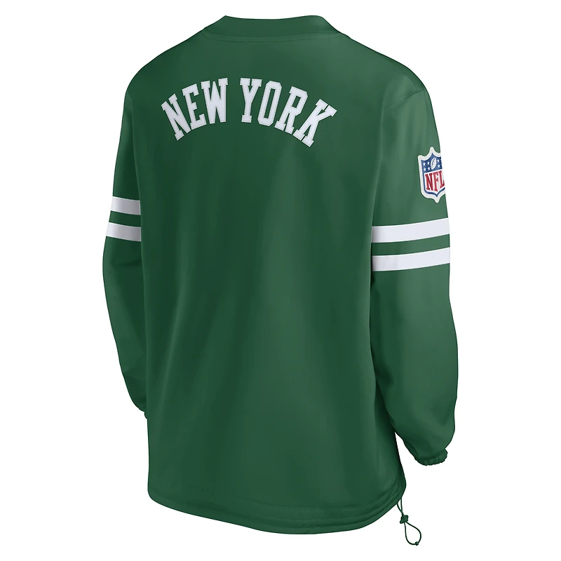 Men's Nike  Green New York Jets 2023 Sideline V-Neck Pullover Windshirt