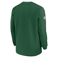 Men's Nike Green New York Jets Alternate Logo Coach Long Sleeve Top