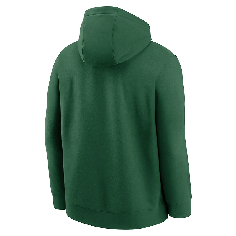 Men's Nike Green New York Jets Busted Play Club Fleece Pullover Hoodie