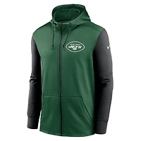 Men's Nike  Green New York Jets Performance Full-Zip Hoodie