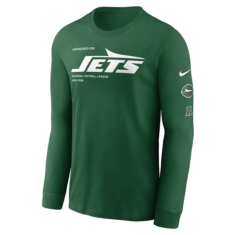 T-shirt à manches longues Nike vert New York Jets Play to Win Essential pour homme