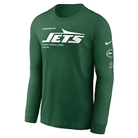 T-shirt à manches longues Nike vert New York Jets Play to Win Essential pour homme