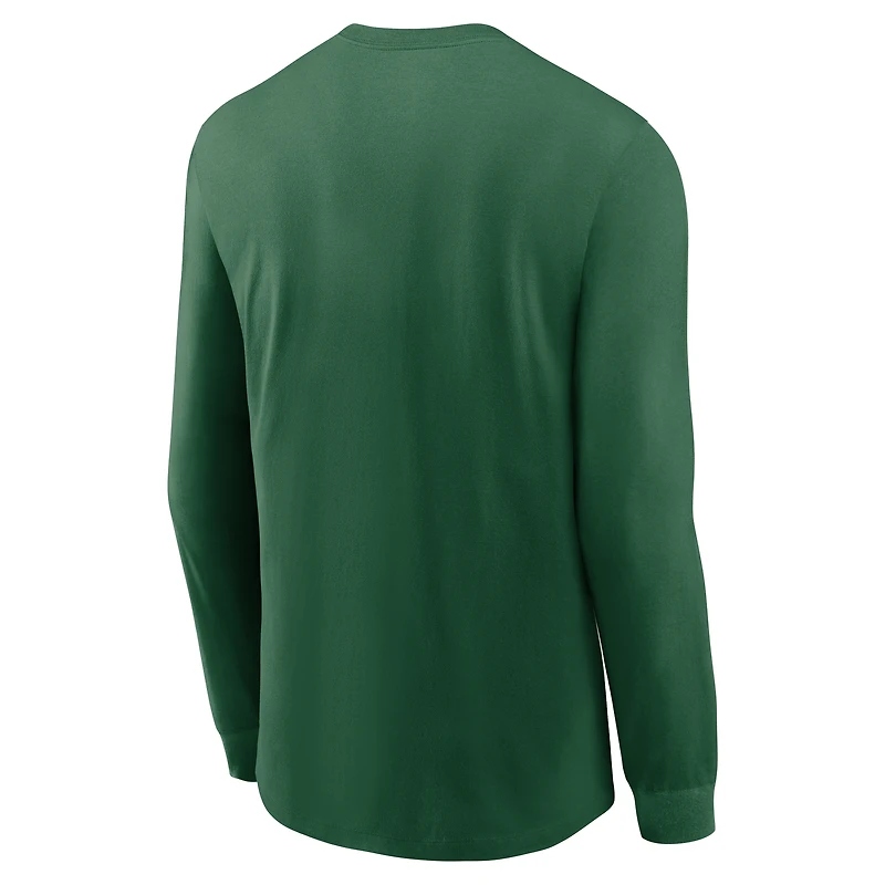 Men's Nike Green New York Jets Play to Win Essential Long Sleeve T-Shirt