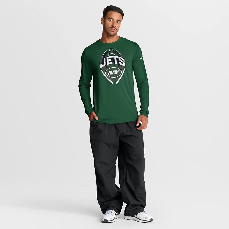 Men's Nike Green New York Jets Primetime Legend Icon Performance Long Sleeve T-Shirt