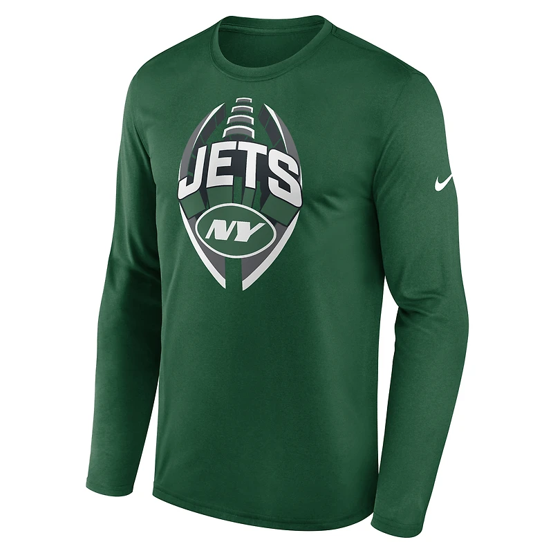 Men's Nike Green New York Jets Primetime Legend Icon Performance Long Sleeve T-Shirt