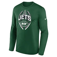 Men's Nike Green New York Jets Primetime Legend Icon Performance Long Sleeve T-Shirt