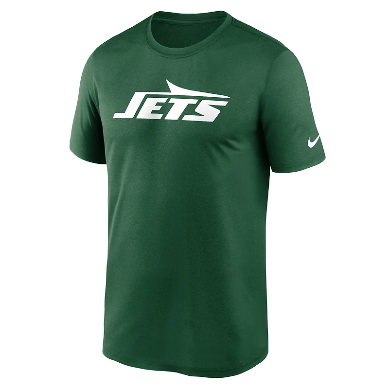 T-shirt Nike vert New York Jets Primetime Legend Wordmark Performance pour hommes