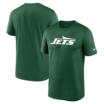 T-shirt Nike vert New York Jets Primetime Legend Wordmark Performance pour hommes