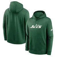 Men's Nike Kelly Green New York Jets Rewind Club Logo Pullover Hoodie