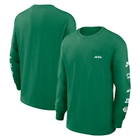 T-shirt Nike vert à manches longues et poches Rewind Heavy Max90 pour homme des New York Jets