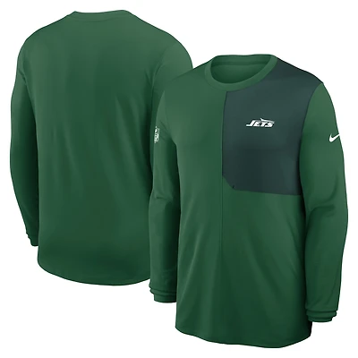 Men's Nike New York Jets Sideline Coach UV Dri-FIT Long Sleeve Shirt