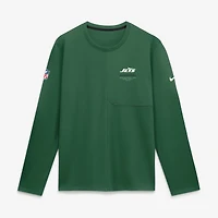 Men's Nike  Green New York Jets Sideline Coaches UV Dri-FIT Long Sleeve Shirt