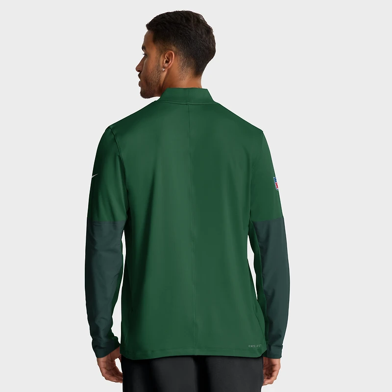 Men's Nike Green New York Jets Sideline Dri-FIT Half-Zip Pullover