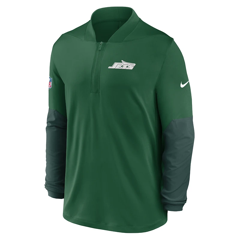 Men's Nike Green New York Jets Sideline Dri-FIT Half-Zip Pullover