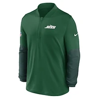 Men's Nike Green New York Jets Sideline Dri-FIT Half-Zip Pullover