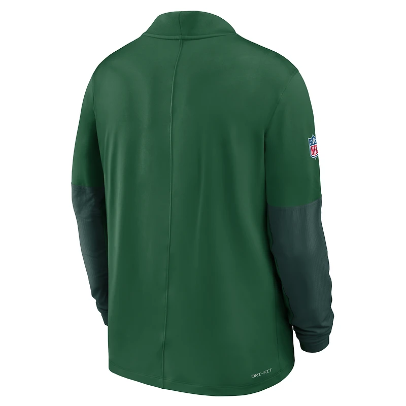 Men's Nike Green New York Jets Sideline Dri-FIT Half-Zip Pullover