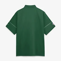 Men's Nike Green New York Jets Sideline Short Sleeve Quarter-Zip Coaches Jacket