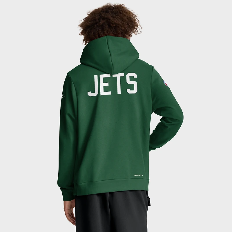 Sweat à capuche Nike vert New York Jets Sideline Standard Issue Alt 2 Dri-FIT pour homme
