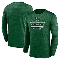 T-shirt Nike vert à manches longues pour homme, Sideline Velocity Performance, New York Jets