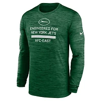 Men's Nike Green New York Jets Sideline Velocity Performance Long Sleeve T-Shirt