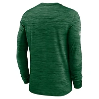 T-shirt Nike vert à manches longues pour homme, Sideline Velocity Performance, New York Jets
