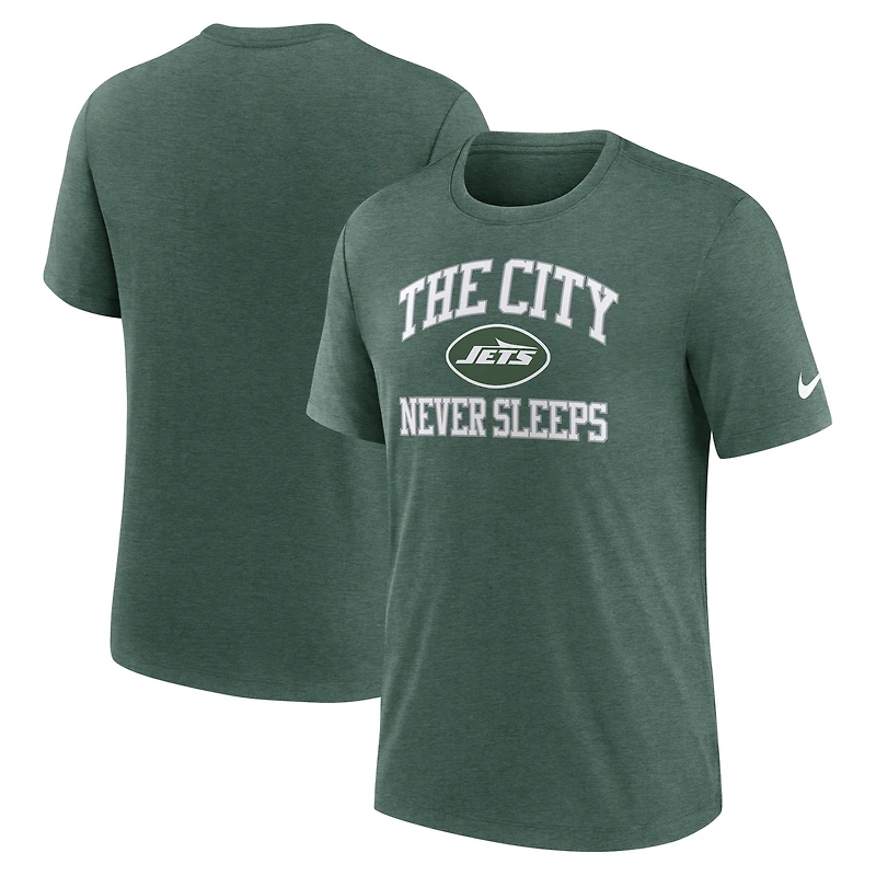 Men's Nike Green New York Jets The City Never Sleeps Tri-Blend T-Shirt