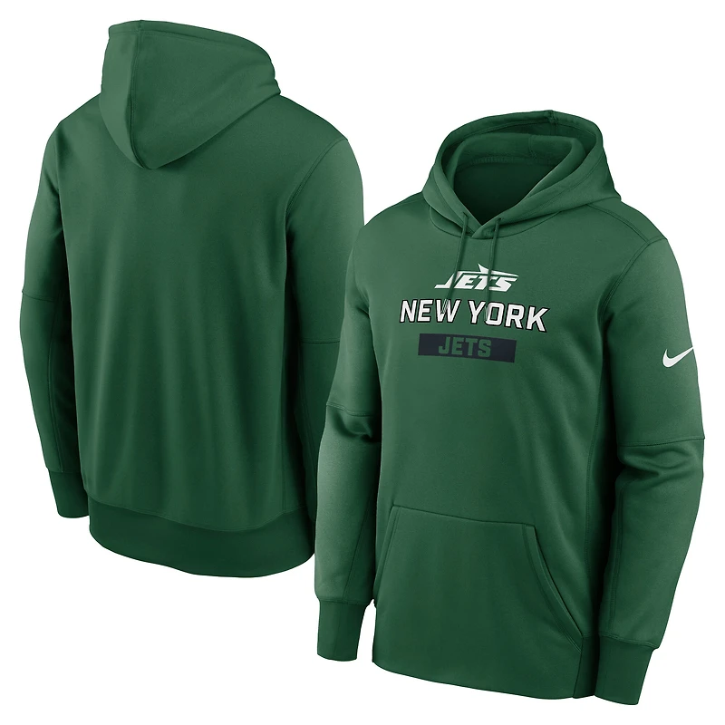 Men's Nike Green New York Jets Toss Sweep Therma Hoodie