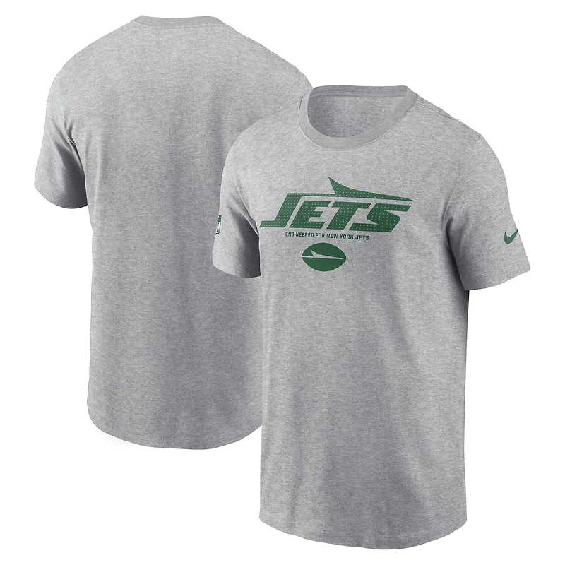 Men's Nike Heather Gray New York Jets Sideline Dri-FIT T-Shirt