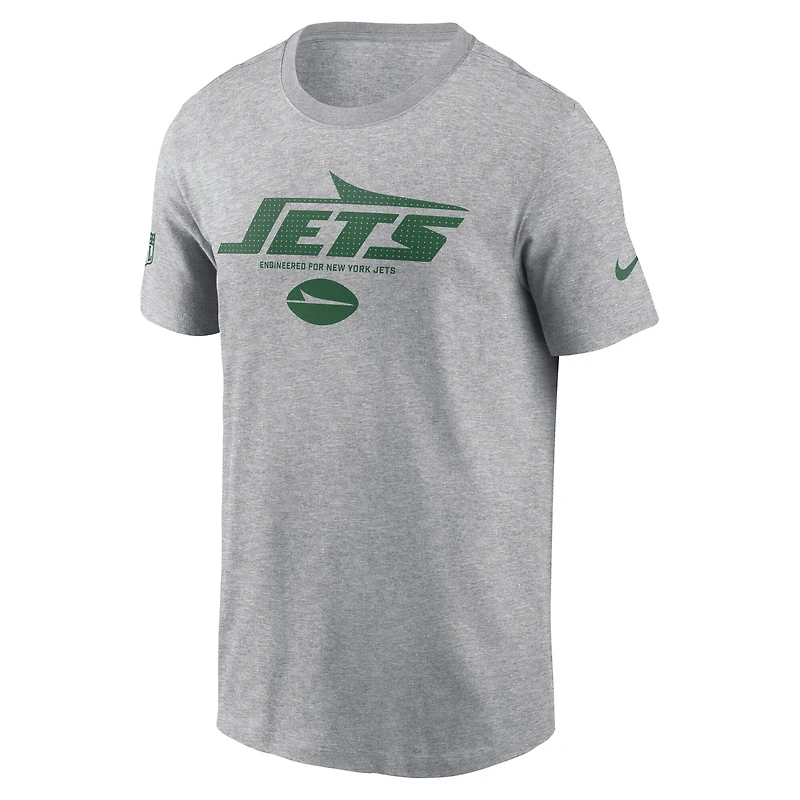 Men's Nike Heather Gray New York Jets Sideline Dri-FIT T-Shirt