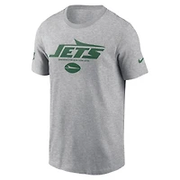Men's Nike Heather Gray New York Jets Sideline Dri-FIT T-Shirt