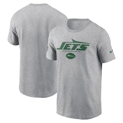 Men's Nike Heather Gray New York Jets Sideline Dri-FIT T-Shirt
