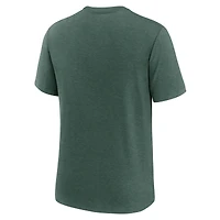 T-shirt Nike vert chiné New York Jets pour homme, coupe longue, mélange de trois couleurs