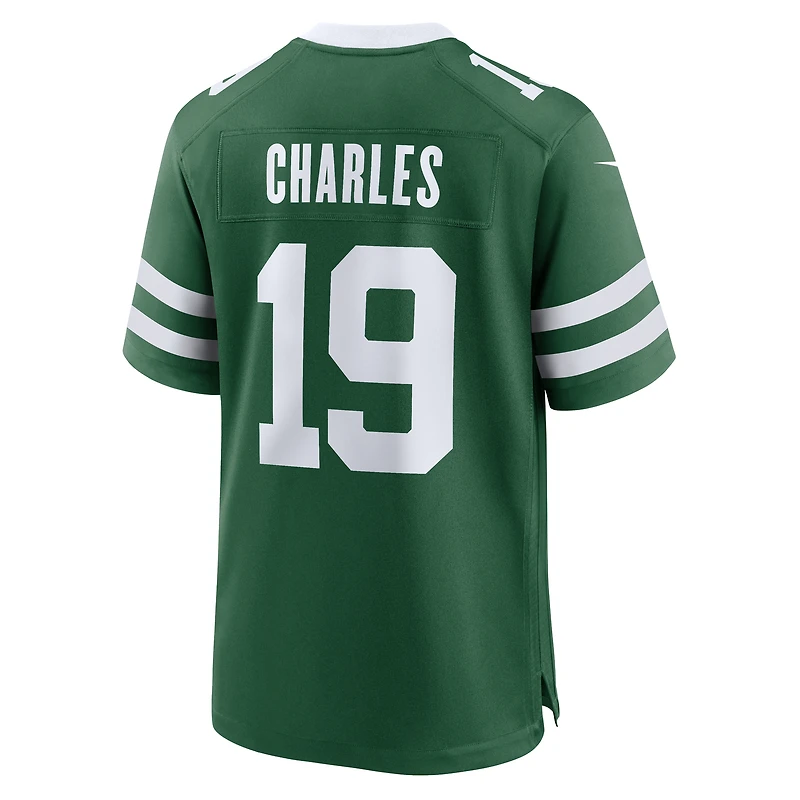 Maillot de match Nike Irvin Charles Legacy Green New York Jets pour homme