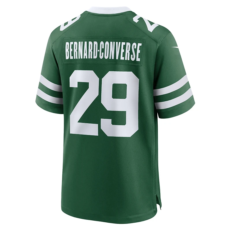 Maillot de match l'équipe Nike Jarrick Bernard-Converse Legacy Green des New York Jets pour homme