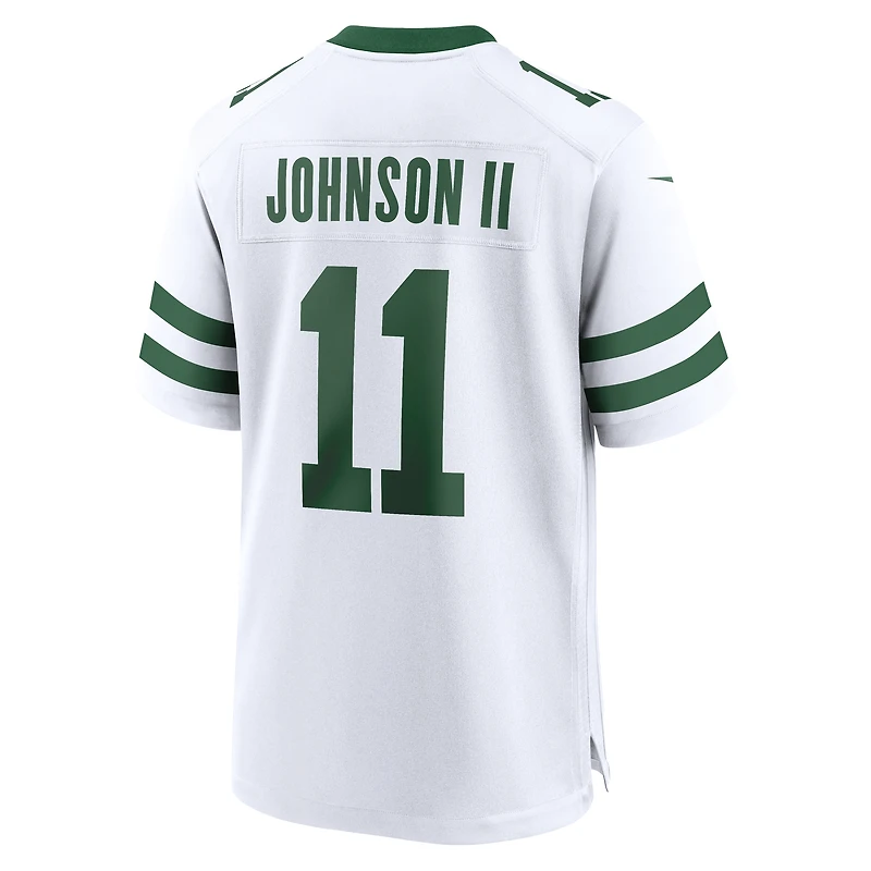 Maillot de match Nike Jermaine Johnson II Legacy pour homme des New York Jets, blanc