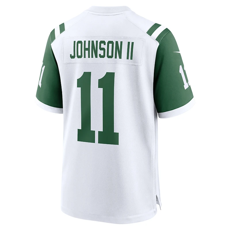 Maillot Nike Jermaine Johnson II pour homme, blanc, New York Jets, jeu alternatif classique