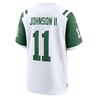 Maillot Nike Jermaine Johnson II pour homme, blanc, New York Jets, jeu alternatif classique