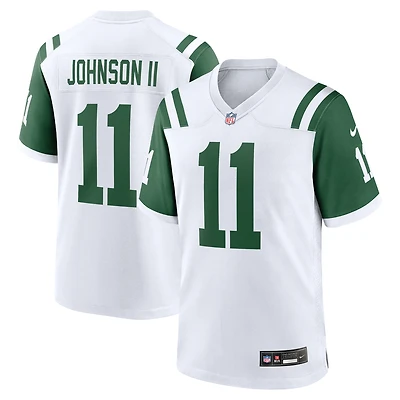 Maillot Nike Jermaine Johnson II pour homme, blanc, New York Jets, jeu alternatif classique