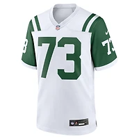 Maillot Nike Joe Klecko blanc pour homme, joueur retraité des New York Jets, match alternatif