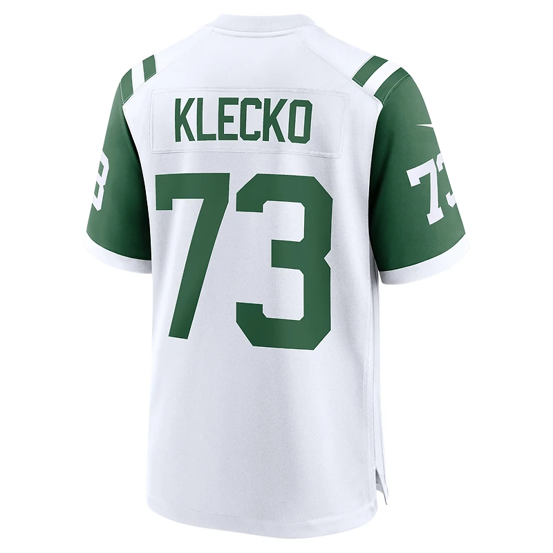 Maillot Nike Joe Klecko blanc pour homme, joueur retraité des New York Jets, match alternatif