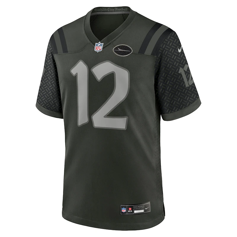 Maillot Nike Joe Namath Gotham Green pour homme, joueur retraité, collection Rivalries 2025, des New York Jets