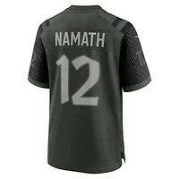 Maillot Nike Joe Namath Gotham Green pour homme, joueur retraité, collection Rivalries 2025, des New York Jets