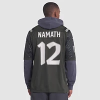 Maillot Nike Joe Namath Gotham Green pour homme, joueur retraité, collection Rivalries 2025, des New York Jets