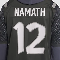 Maillot Nike Joe Namath Gotham Green pour homme, joueur retraité, collection Rivalries 2025, des New York Jets