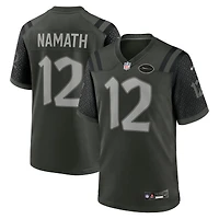 Maillot Nike Joe Namath Gotham Green pour homme, joueur retraité, collection Rivalries 2025, des New York Jets