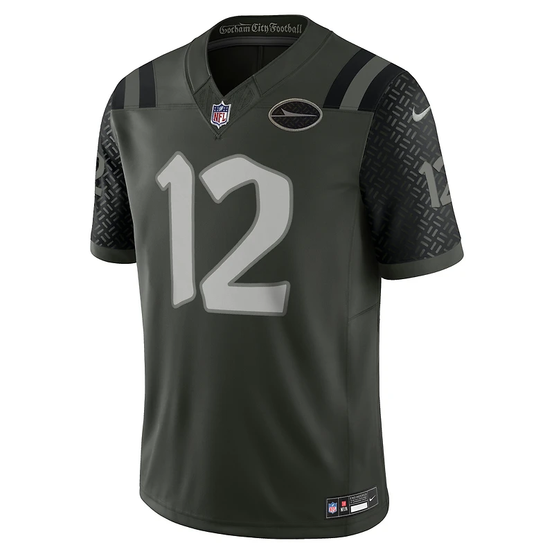 Men's Nike Joe Namath Gotham Green New York Jets 2025 Rivalries Collection Stitched Limited Jersey