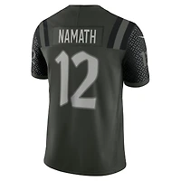 Men's Nike Joe Namath Gotham Green New York Jets 2025 Rivalries Collection Stitched Limited Jersey