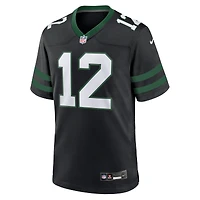 Maillot de match joueur retraité alternatif des New York Jets Nike Joe Namath Legacy noir pour homme